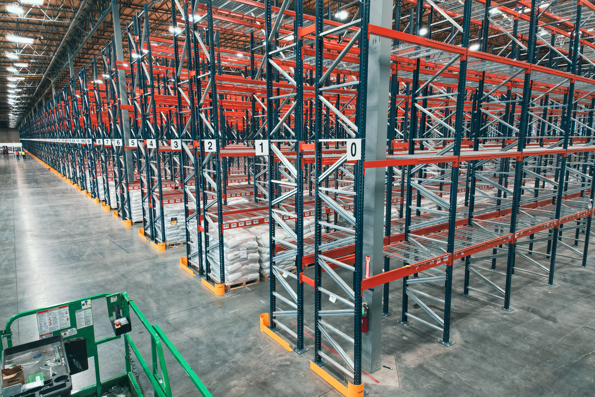 Warehouse pallet rack installation in Fort Myers Florida
